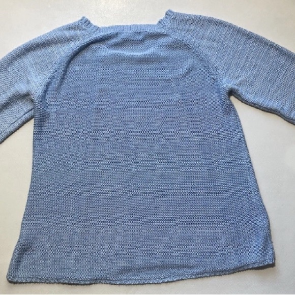 GOOD Womens Carolyn Taylor Large Blue Knit Sweater - Picture 4 of 5